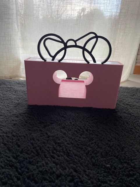 Étagère style Minnie compatible Tonies Rose et blanc
