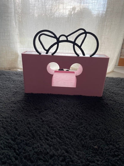 Étagère style Minnie compatible Tonies Rose et blanc