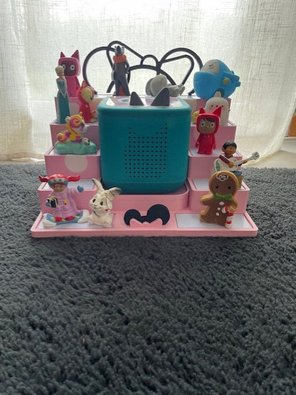 Étagère style Minnie compatible Tonies Rose et blanc