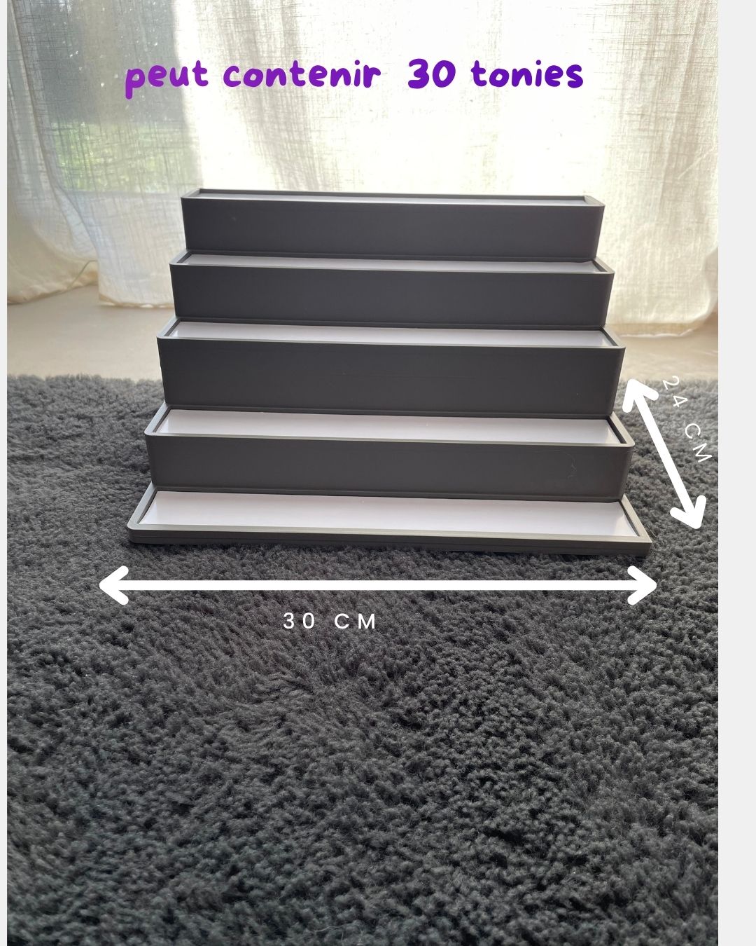 Présentoir Tonies® 30 figurines – Grande étagère compatible meubles à casiers